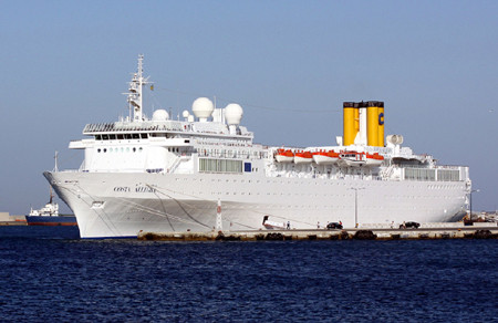 Tàu du lịch Costa Allegra. Ảnh: AFP-TTXVN Tàu du lịch Costa Allegra. Ảnh: AFP-TTXVN