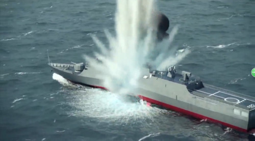 Quảng cáo ngư lôi hạng nặng Pháp &quot;chém ngang lưng&quot; tàu hộ vệ hạng nhẹ Type 056 (nguồn mạng sina TQ)