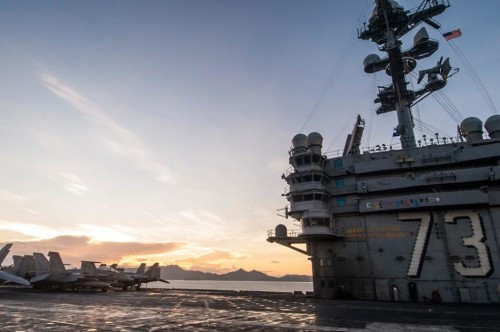 Ngày 23 tháng 1 năm 2015 tàu sân bay USS George Washington Mỹ tổ chức diễn tập ở Biển Đông, ngày 25 tháng 1 năm 2015 đến Philippines