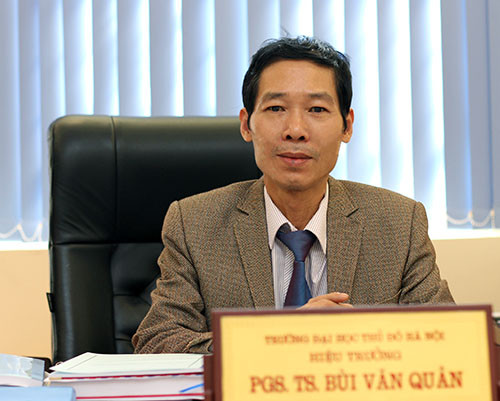 PGS. Bùi Văn Quân - Hiệu trưởng Trường Đại học Thủ đô. Ảnh Website nhà trường.