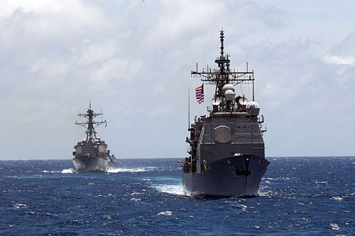 Biên đội tàu sân bay Mỹ trên biển Đông Biên đội tàu sân bay Mỹ trên biển Đông