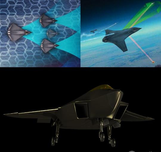 Khái niệm máy bay thế hệ thứ sáu của hãng Lockheed Martin (trên) và của hãng Boeing (dưới) Mỹ Khái niệm máy bay thế hệ thứ sáu của hãng Lockheed Martin (trên) và của hãng Boeing (dưới) Mỹ