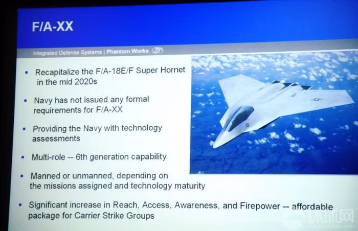 Khái niệm máy bay thế hệ thứ sáu của hãng Boeing, Mỹ