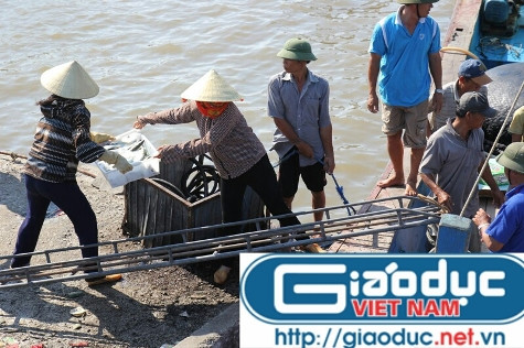 Mỗi lần cập bến các tàu đánh bắt thủy hải sản chỉ nghỉ một ngày để bán cá và tiếp nhu, yếu phẩm cho chuyến ra khơi sau (ảnh Xuân Hòa) Mỗi lần cập bến các tàu đánh bắt thủy hải sản chỉ nghỉ một ngày để bán cá và tiếp nhu, yếu phẩm cho chuyến ra khơi sau (ảnh Xuân Hòa)
