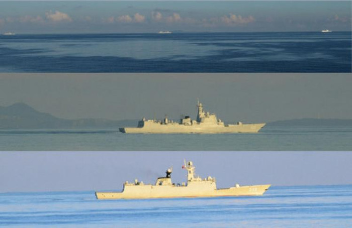 Hạm đội Hải quân Trung Quốc hiện diện ở Yonaguni, tàu chiến và máy bay Nhật Bản đến gần theo dõi