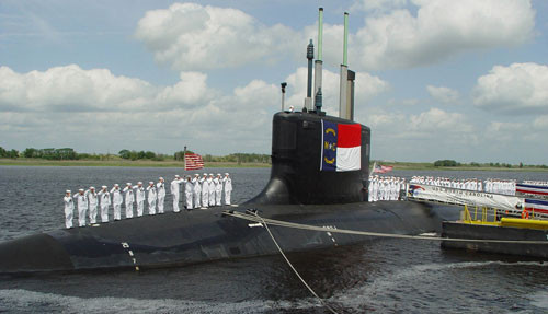 Tàu USS North Carolina hiện đang có mặt gần bãi cạn Scarborough - Ảnh: WN Tàu USS North Carolina hiện đang có mặt gần bãi cạn Scarborough - Ảnh: WN