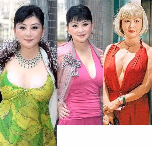 Cung Tuyết Hoa phô diễn ngực khủng tuổi 65. Xem thêm: Hài hước: bị "đuổi", Dương Mịch vẫn "đứng lỳ" trên thảm đỏ