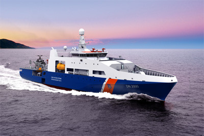 Mô hình tàu tuần tra xa bờ đa năng ĐN-2000. Ảnh tư liệu. Mô hình tàu tuần tra xa bờ đa năng ĐN-2000. Ảnh tư liệu.