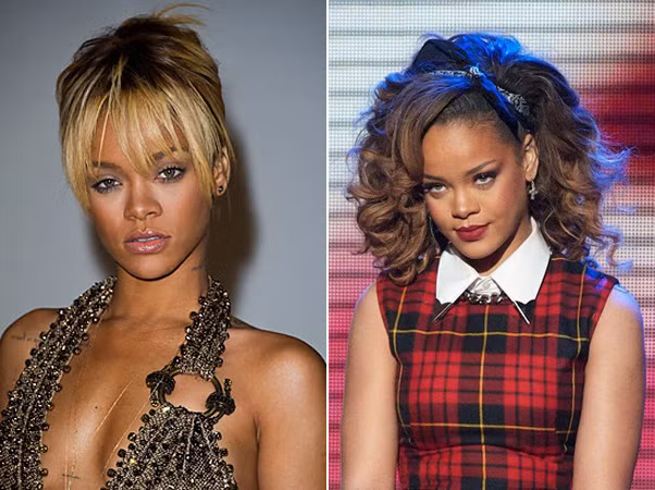 Rihanna trông như trẻ ra 5,7 tuổi. Xem thêm: Không hớ hênh, Sao vẫn "ẵm danh" phản cảm