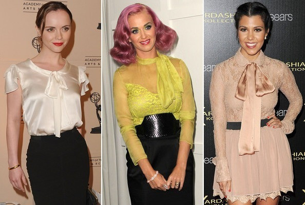 7. Áo: khi thêm nơ vải, những chiếc áo bỗng trở nên nữ tính hơn hẳn. Xem thêm: Cách để Kiều nữ công sở thanh lịch, quyến rũ hơn