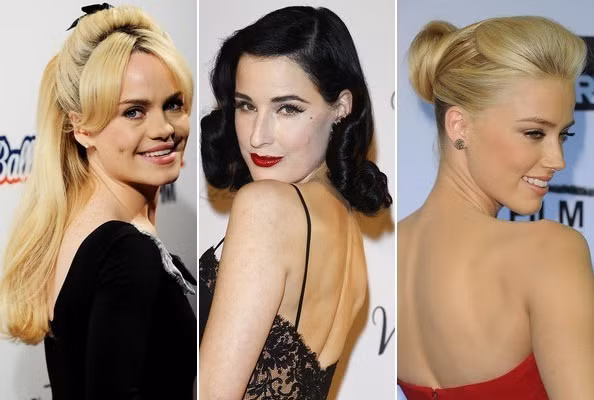 4. Tóc: tóc bới phồng kiểu Brigitte Bardot, tóc chải xoăn tạo nếp chinh phục rất nhiều quý cô Hollywood. Xem thêm: Cách để Kiều nữ công sở thanh lịch, quyến rũ hơn