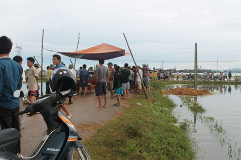 Địa điểm nơi phát hiện thi thể bé trai (huyện Yên Thành) xấu số