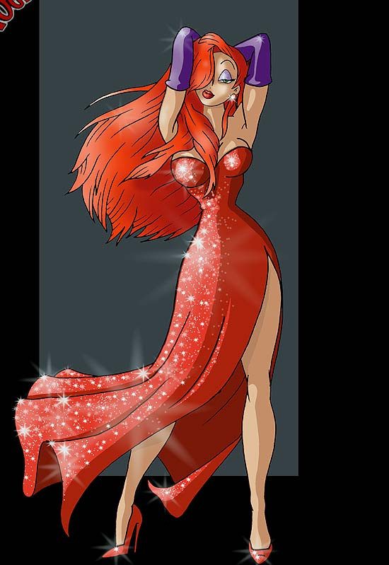 Chiếc váy đỏ bốc lửa trong phim "Who framed Roger rabbit?" Chiếc váy đỏ bốc lửa trong phim "Who framed Roger rabbit?"