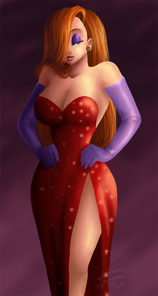 Dù chỉ là một nhân vật hoạt hình như Jessica Rabbit thực sự vô cùng “nóng bỏng”. Chiếc váy đỏ dài, xẻ cao lấp lánh đã biến Jessica trở thành nhân vật nữ “hot” nhất trong mọi phim hoạt hình, vượt lên trên cả cô nàng Betty Boops. Dù chỉ là một nhân vật hoạt hình như Jessica Rabbit thực sự vô cùng “nóng bỏng”. Chiếc váy đỏ dài, xẻ cao lấp lánh đã biến Jessica trở thành nhân vật nữ “hot” nhất trong mọi phim hoạt hình, vượt lên trên cả cô nàng Betty Boops.