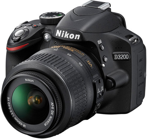 Máy ảnh ống kính rời Nikon D3200: dSLR mới nhất của Nikon, vừa có mặt tại Việt Nam vào đầu tháng 7/2012, đồng thời cũng là model tầm trung đầu tiên có khả năng kết nối với các thiết bị chạy Android và iOS thông qua phụ kiện Wi-Fi rời. D3200 có cảm biến CMOS APS-C 24,2MP, BXL Expeed 3, ISO 100-6400, tốc độ 1/4000-30s, quay video FullHD. Máy ảnh ống kính rời Nikon D3200: dSLR mới nhất của Nikon, vừa có mặt tại Việt Nam vào đầu tháng 7/2012, đồng thời cũng là model tầm trung đầu tiên có khả năng kết nối với các thiết bị chạy Android và iOS thông qua phụ kiện Wi-Fi rời. D3200 có cảm biến CMOS APS-C 24,2MP, BXL Expeed 3, ISO 100-6400, tốc độ 1/4000-30s, quay video FullHD.