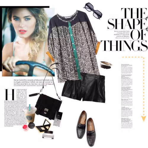 Shorts da + sơmi hay blazer họa tiết + giày loafer tạo cho bạn set đồ mang hơi hướng menswear đầy phong cách.