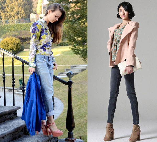 ... mặc áo sơ mi hoa với quần jeans và áo blazer cũng sẽ mang lại hiệu quả tương tự.