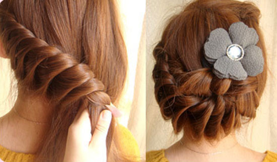 Kiểu tóc tết viền cuộn phía sau sẽ giúp bạn xinh đẹp như công chúa. Bạn có thể tạo kiểu tóc này cho các buổi dự tiệc hay gặp gỡ quan trọng. Kiểu tóc tết viền cuộn phía sau sẽ giúp bạn xinh đẹp như công chúa. Bạn có thể tạo kiểu tóc này cho các buổi dự tiệc hay gặp gỡ quan trọng.