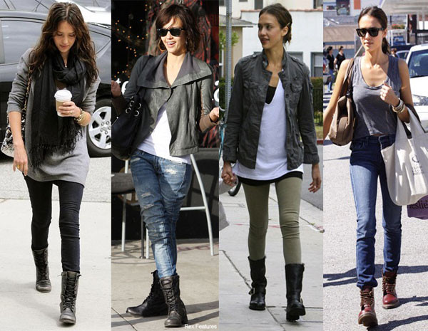 Jessica Alba là một "tín đồ trung thành" của combat boots. Chúng luôn mang đến cho người đẹp một phong cách trẻ trung, năng động. Jessica Alba là một "tín đồ trung thành" của combat boots. Chúng luôn mang đến cho người đẹp một phong cách trẻ trung, năng động.