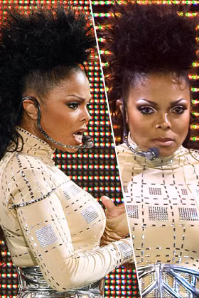 Janet Jackson với mái tóc rất "dị", nhưng nhờ mái tóc này mà cô đã cao hơn được 10 cm.