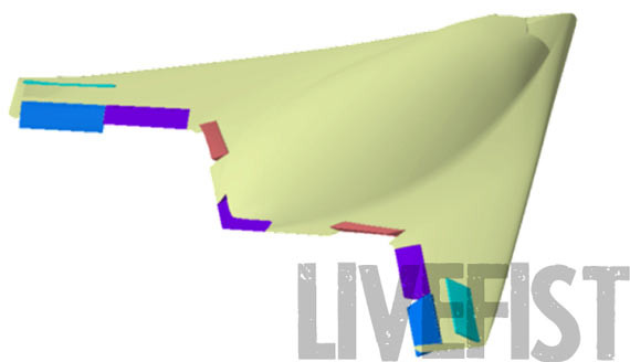 Máy bay ném bom tàng hình không người lái AURA của Ấn Độ được thiết kế phụ trợ 3D. Máy bay ném bom tàng hình không người lái AURA của Ấn Độ được thiết kế phụ trợ 3D.