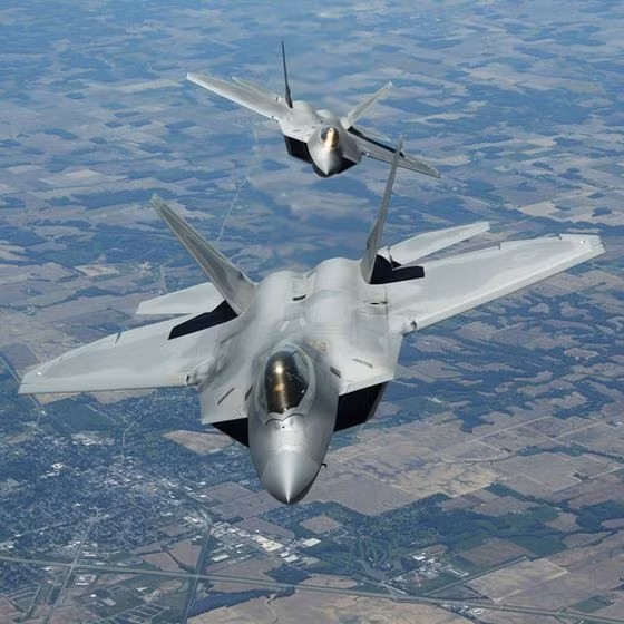 Máy bay chiến đấu F-22 của Mỹ.