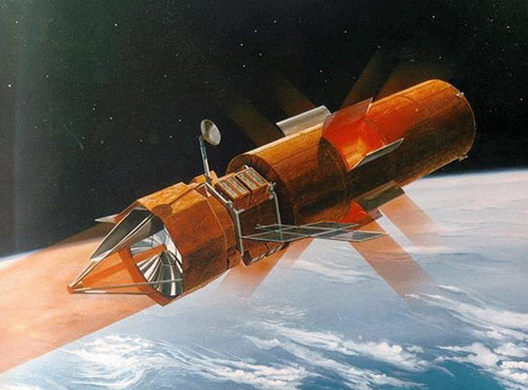 "Sơ đồ" tấn công của vũ khí chống vệ tinh không gian - Mỹ. "Sơ đồ" tấn công của vũ khí chống vệ tinh không gian - Mỹ.