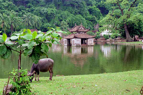 Chùa Thầy còn gọi là chùa Cả, tên chữ là: "Thiên Phúc Tự" thuộc xã Sài Sơn, huyện Quốc Oai, tỉnh Hà Tây (cũ), nay là Hà Nội. Núi Sài Sơn có tên Nôm là núi Thầy, nên chùa được gọi là chùa Thầy (Ảnh: Internet) .