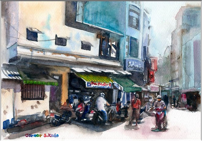 Những bức tranh của vị họa sĩ Nhật Bản Satoshi Kudo chính là những gì gần gũi, thân thương nhất ở Việt Nam mà ai cũng có thể dễ dàng bắt gặp trên đường đi.