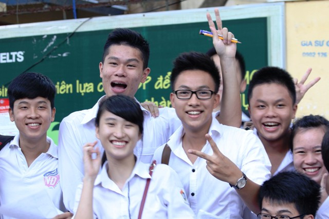 Vui mừng với phần thi kết thúc chiều nay. Ảnh Xuân Trung Vui mừng với phần thi kết thúc chiều nay. Ảnh Xuân Trung