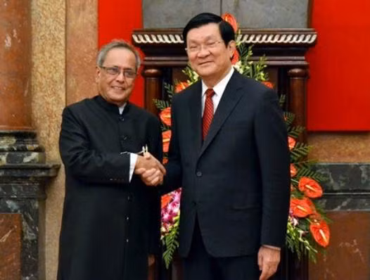 Chủ tịch nước Trương Tấn Sang tiếp Tổng thống Ấn Độ Pranab Mukherjee