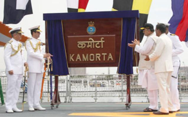 Hải quân Ấn Độ biên chế tàu hộ vệ săn ngầm INS Kamorta Hải quân Ấn Độ biên chế tàu hộ vệ săn ngầm INS Kamorta