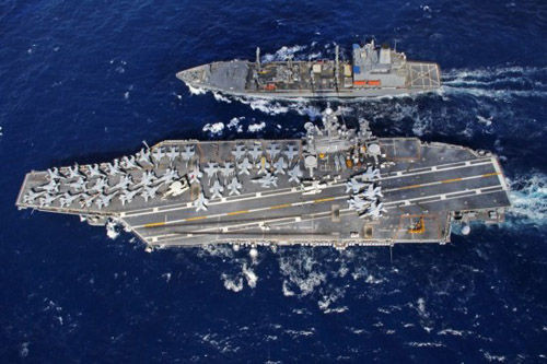 Tàu sân bay động cơ hạt nhân USS George Washington, Hải quân Mỹ (ảnh tư liệu) Tàu sân bay động cơ hạt nhân USS George Washington, Hải quân Mỹ (ảnh tư liệu)
