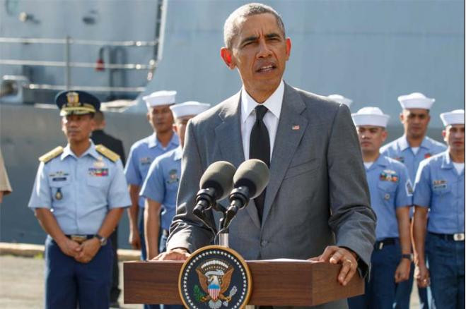 Ngày 17 tháng 11 năm 2015, Tổng thống Mỹ Barack Obama đến thăm tàu chỉ huy BRP Gregorio del Pilar của Hải quân Philippines, biểu tượng cho sự viện trợ của Mỹ đối với Philippines. Ngày 17 tháng 11 năm 2015, Tổng thống Mỹ Barack Obama đến thăm tàu chỉ huy BRP Gregorio del Pilar của Hải quân Philippines, biểu tượng cho sự viện trợ của Mỹ đối với Philippines.