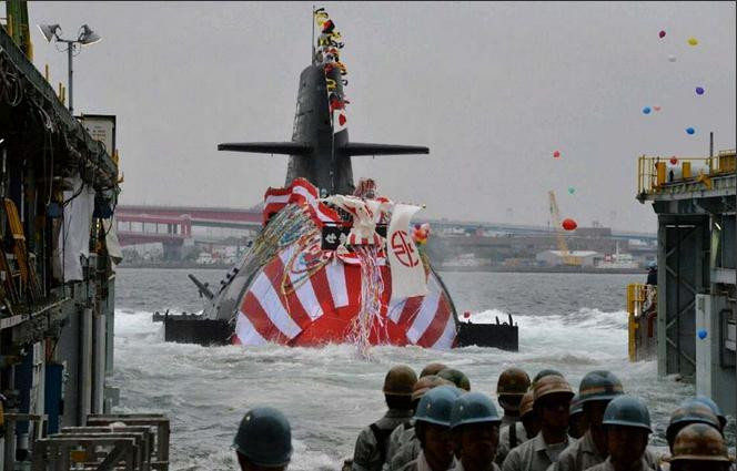 Tàu ngầm thông thường AIP Sekiyu lớp Soryu Nhật Bản hạ thủy ngày 2 tháng 11 năm 2015 Tàu ngầm thông thường AIP Sekiyu lớp Soryu Nhật Bản hạ thủy ngày 2 tháng 11 năm 2015