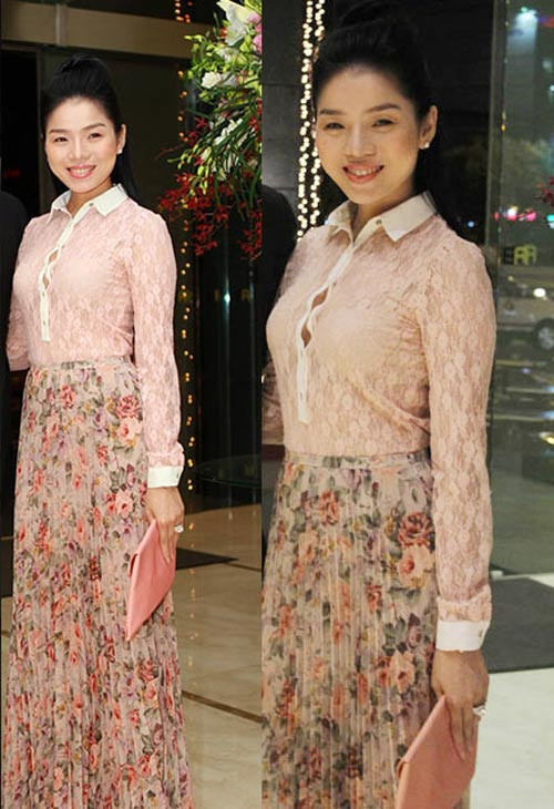 Ngọc Quyên mặt thì trắng bóc còn cổ thì ngăm đen. Ngọc Quyên mặt thì trắng bóc còn cổ thì ngăm đen.