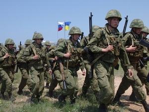 Binh sỹ Nga tham gia một cuộc tập trận. (Nguồn: AFP/TTXVN)