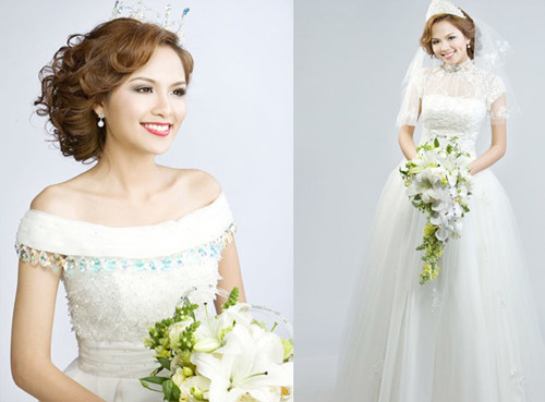 Diễm Hương cũng vài lần hóa thân thành cô dâu đẹp xinh. Diễm Hương cũng vài lần hóa thân thành cô dâu đẹp xinh.