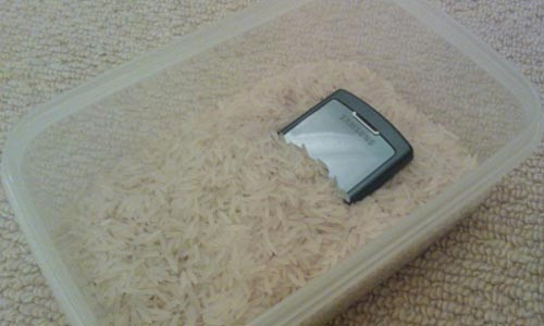 Sử dụng gạo để hút ẩm Sử dụng gạo để hút ẩm