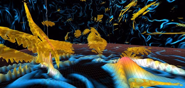 Một bức ảnh 3D về những thứ “vô hình” như thế này là thách thức không hề đơn giản chút nào. Muốn tạo ra nó, con người phải sử dụng tới trí thông mình nhân tạo của các siêu máy tính. Minh chứng là để xử lý thao tác và hình dung sự hỗn loạn của dòng khí trong bức ảnh trên, các thiết bị công nghệ cao đã phải làm việc trong tổng cộng 1,2 triệu giờ đồng hồ liền.