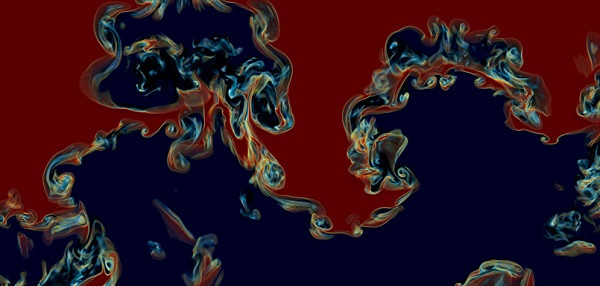 Bạn có thể nhận biết 2 mùi hương trộn vào nhau qua mũi nhưng đây sẽ là lần đầu bạn nhìn thấy nó như thế nào. Trong ảnh, màu sắc đậm đỏ thể hiện mật độ khí dày hơn so với màu xanh sẫm. Các vòng tròn nhỏ xoáy lại thể hiện sự tiếp xúc, hòa vào nhau của hai loại khí, ban đầu chúng nhỏ và cứ thế lớn dần lên cho tới khi hợp lại với nhau. Bạn có thể nhận biết 2 mùi hương trộn vào nhau qua mũi nhưng đây sẽ là lần đầu bạn nhìn thấy nó như thế nào. Trong ảnh, màu sắc đậm đỏ thể hiện mật độ khí dày hơn so với màu xanh sẫm. Các vòng tròn nhỏ xoáy lại thể hiện sự tiếp xúc, hòa vào nhau của hai loại khí, ban đầu chúng nhỏ và cứ thế lớn dần lên cho tới khi hợp lại với nhau.