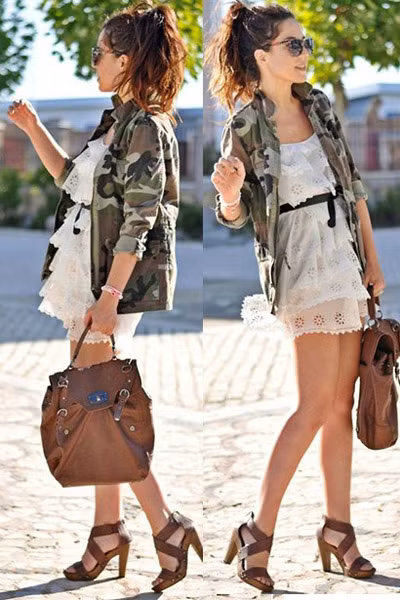 Phong cách military khiến phái đẹp trên khắp thế giới mê mẩn. Phong cách military khiến phái đẹp trên khắp thế giới mê mẩn.