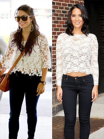 Vanessa Hudgens và Olivia Munn mặc áo ren trắng trông cả hai đều rất gợi cảm. Vanessa Hudgens và Olivia Munn mặc áo ren trắng trông cả hai đều rất gợi cảm.