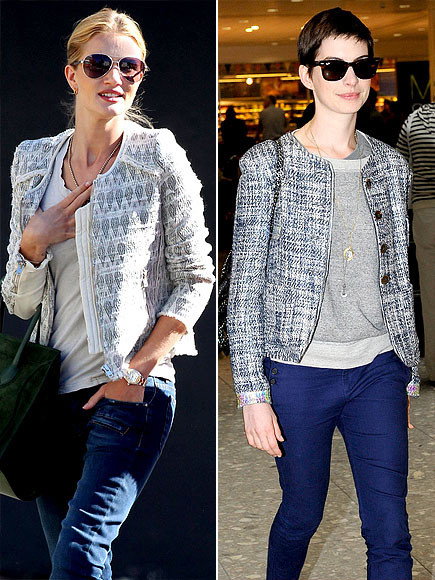 Rosie Huntington-Whiteley và Anne Hathaway không chán mắt với áo khoác ngoài. Rosie Huntington-Whiteley và Anne Hathaway không chán mắt với áo khoác ngoài.