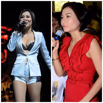 Một số hình ảnh so sánh Thu Minh ăn mặc sexy trước đây và sự "lột xác" của cô bây giờ.