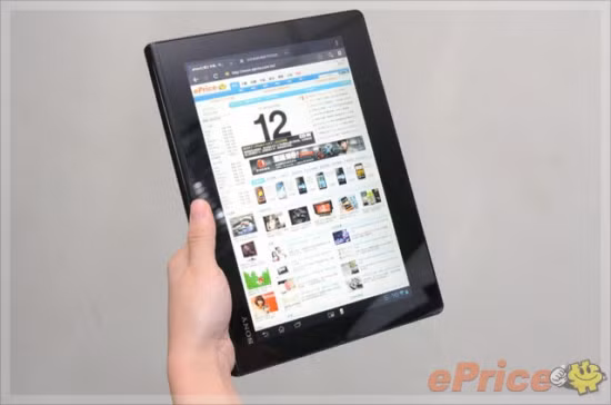 Màn hình chống lóa IPS, rộng 9.4 inch và độ phân giải 1.280 x 800 pixel.