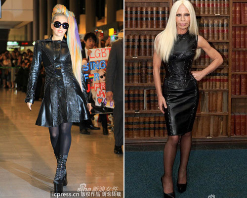 Lady Gaga và nhà thiết kế Donatella Versace. Lady Gaga và nhà thiết kế Donatella Versace.