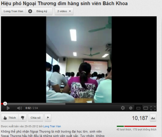 Ảnh chụp từ clip giờ giảng bài của Hiệu phó trường Ngoại thương. Ảnh chụp từ clip giờ giảng bài của Hiệu phó trường Ngoại thương.