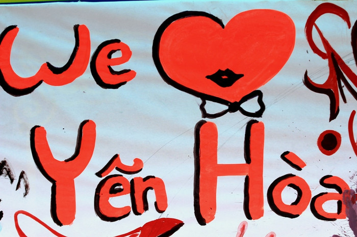 Thông điệp “chúng mình yêu Yên Hòa”. Thông điệp “chúng mình yêu Yên Hòa”.