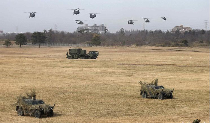 Trung đoàn nhảy dù số 1 Nhật Bản vừa diễn tập nhảy dù tại tỉnh Chiba